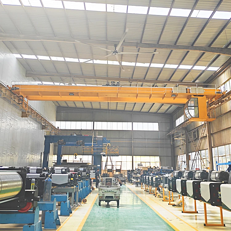 Workshop Heavy Duty Eot Crane Travelling Double Beam Electric Hoist Overhead Crane 30ton 25ton