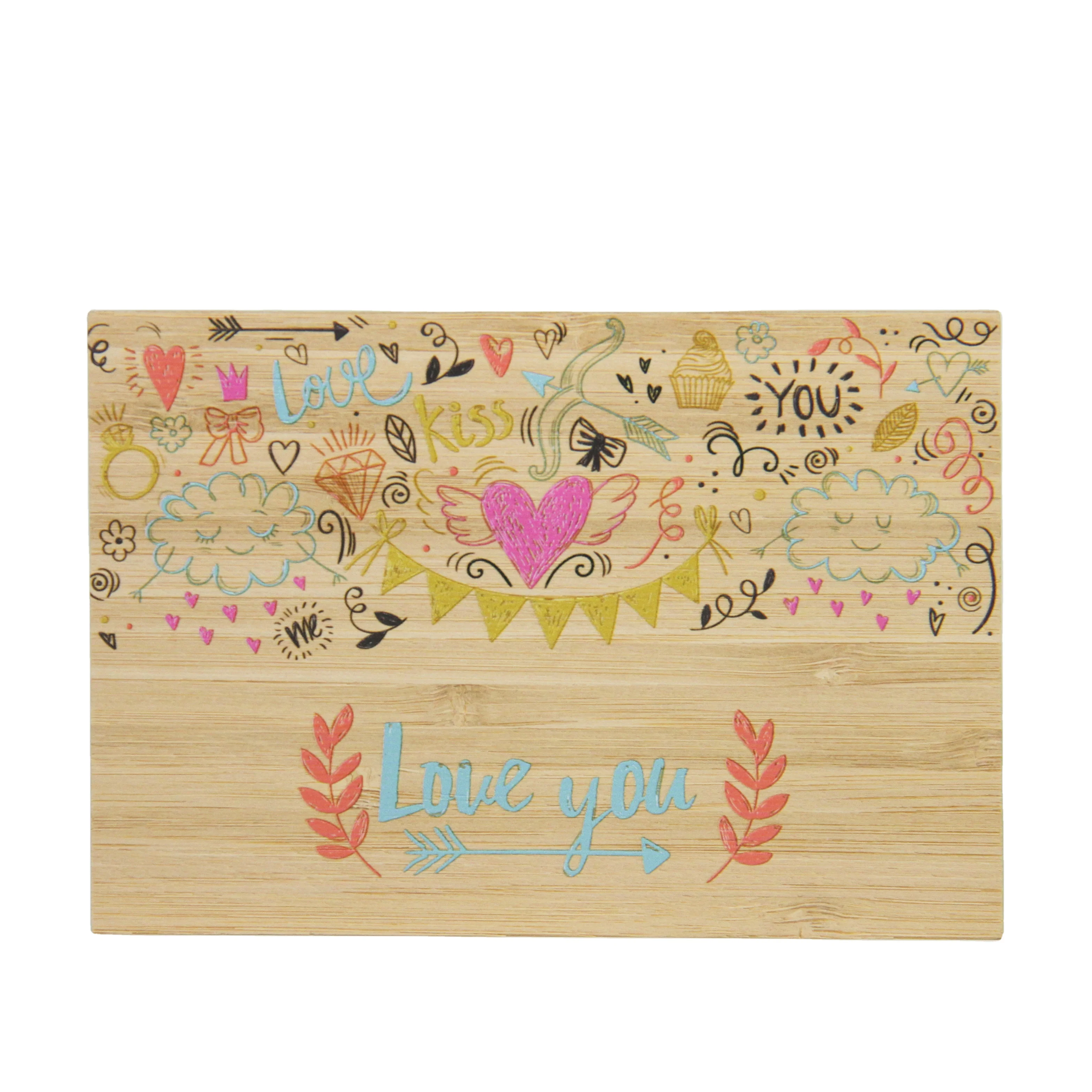 
wedding card design color printing wood bamboo postcards 