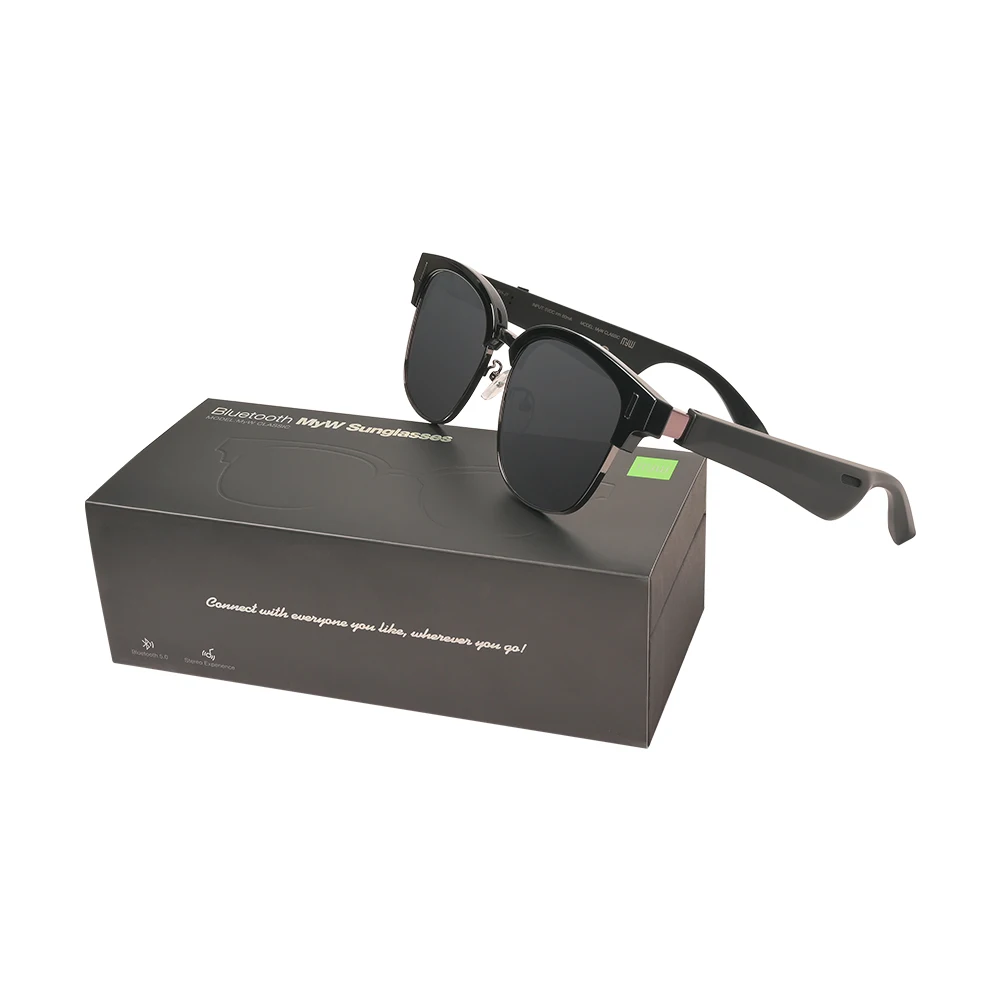 Myw wireless Earphone Smart Glasses Outdoor Sport Wireless headset Bike Sun dusk sunglasses