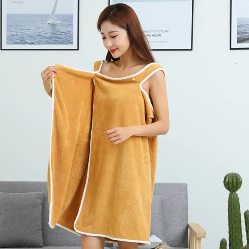 High Quality Best Price Girls Shower Towel Wearable Home Microfiber Bath Skirt Towel Dress Spa Wraps For Women