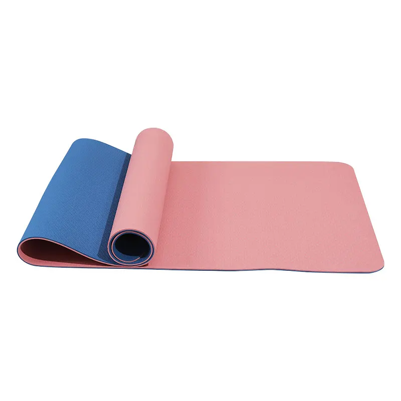 10 Mm Yoga Mat De Yoga 10 Mm High Quality TPE Thick Monochrome And Bicolor non-slip Mat Eco Friendly 10 Mm Yoga Mat With Bag