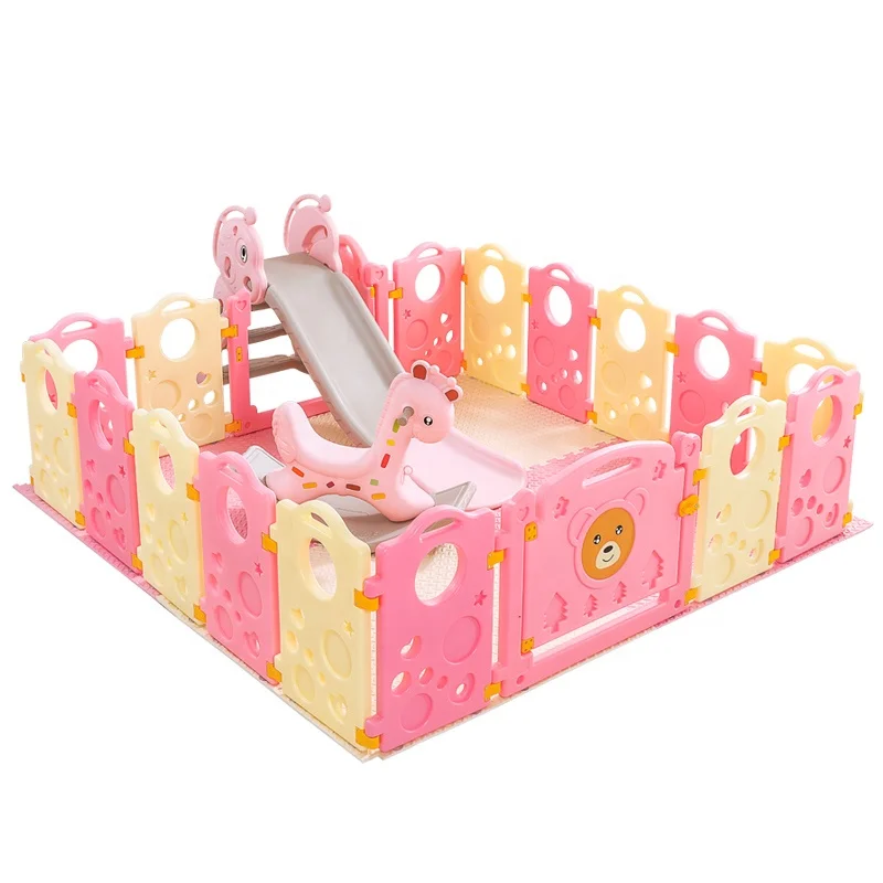 Updated Soft Comfortable Foldable Kids Play Fence Baby Playpen