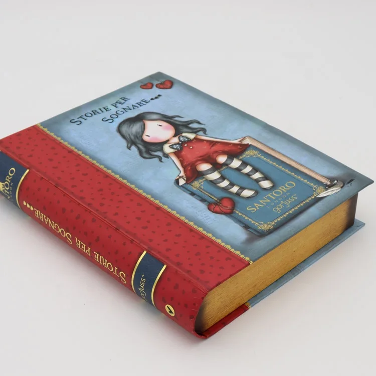 Оптовая продажа индивидуальный винтажный дизайн декоративные жесткие бумажные подарочные коробки в форме книги для детей рамка дневника/карты/фотоальбома