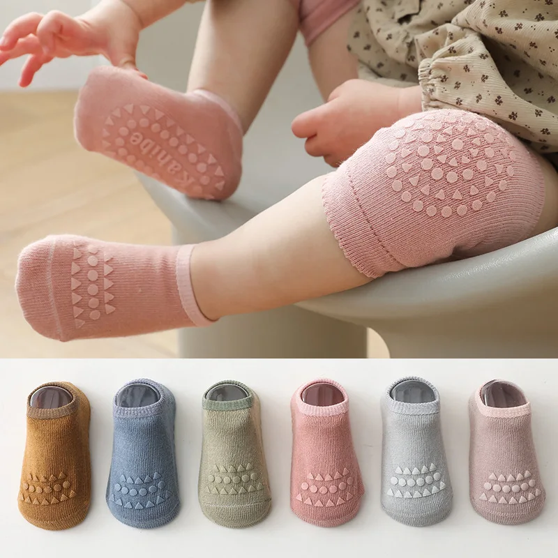 High Quality Newborn Baby Anti Slip Socks Set Knitted Baby Girl Socks With Grip