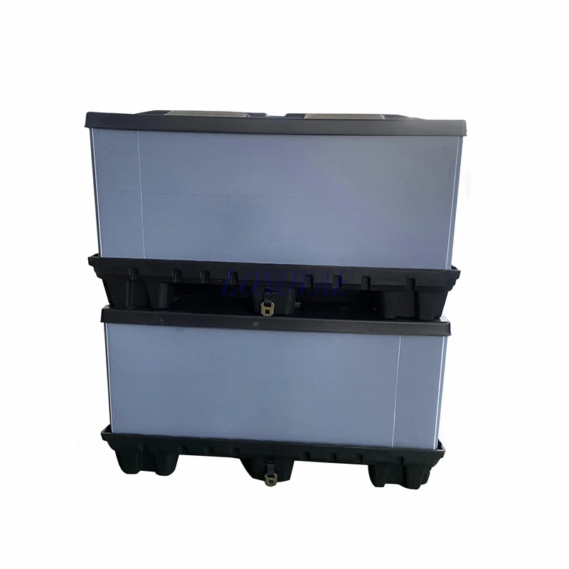 Hot sale Mm Four Ways Solid Walled Stacking Method Foldable Plastic Pallet Box For Electronics