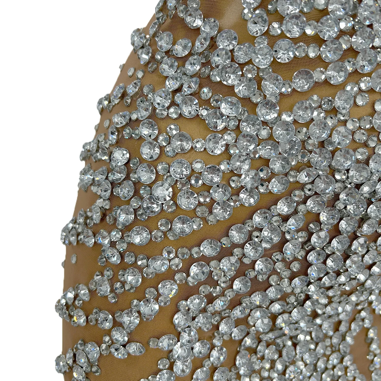 Luxury Birthday Party Dinner Rhinestone Dress Las Vegas Show Performance Costume Women Club Mini Dress Short Evening Prom Dress