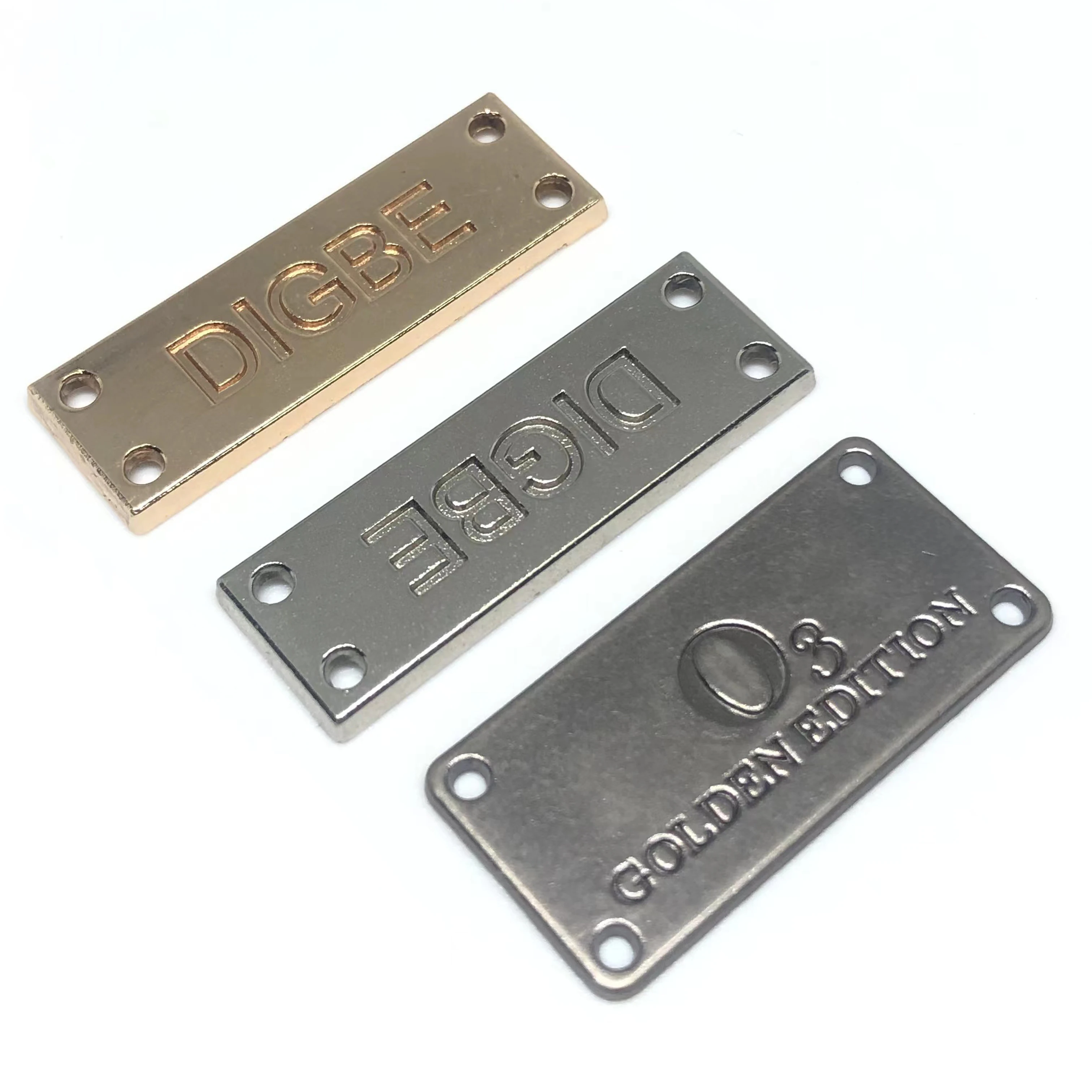 men wallet logo metal label clip clothing tags metal labels for garment Zinc alloy Custom garment tags label