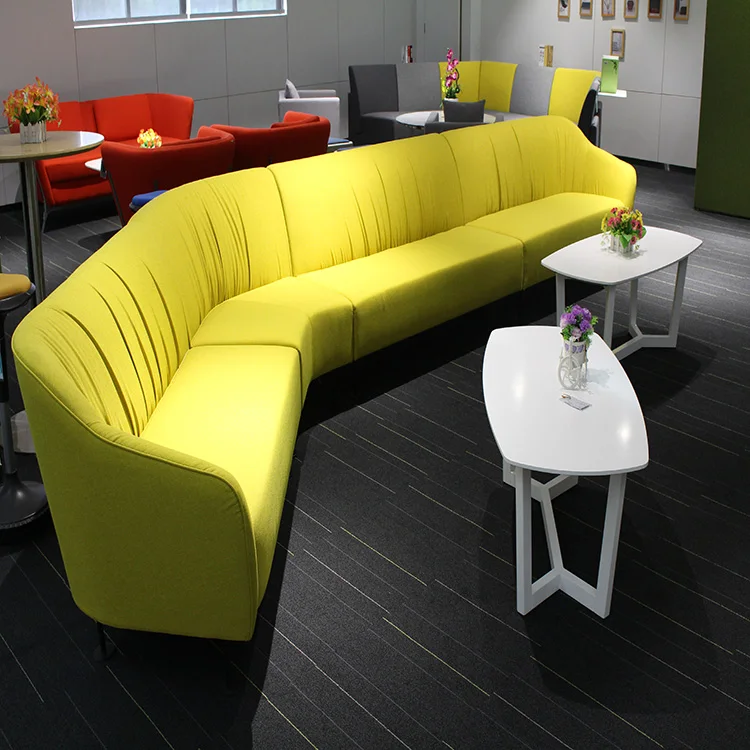 Factory directly sell office furniture trade assurance fabric office sofa set waiting area small office leisure couch