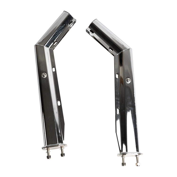 Угловая хромированная вешалка для грязевых клапанов, 2-1/2 дюйма, 45 градусов