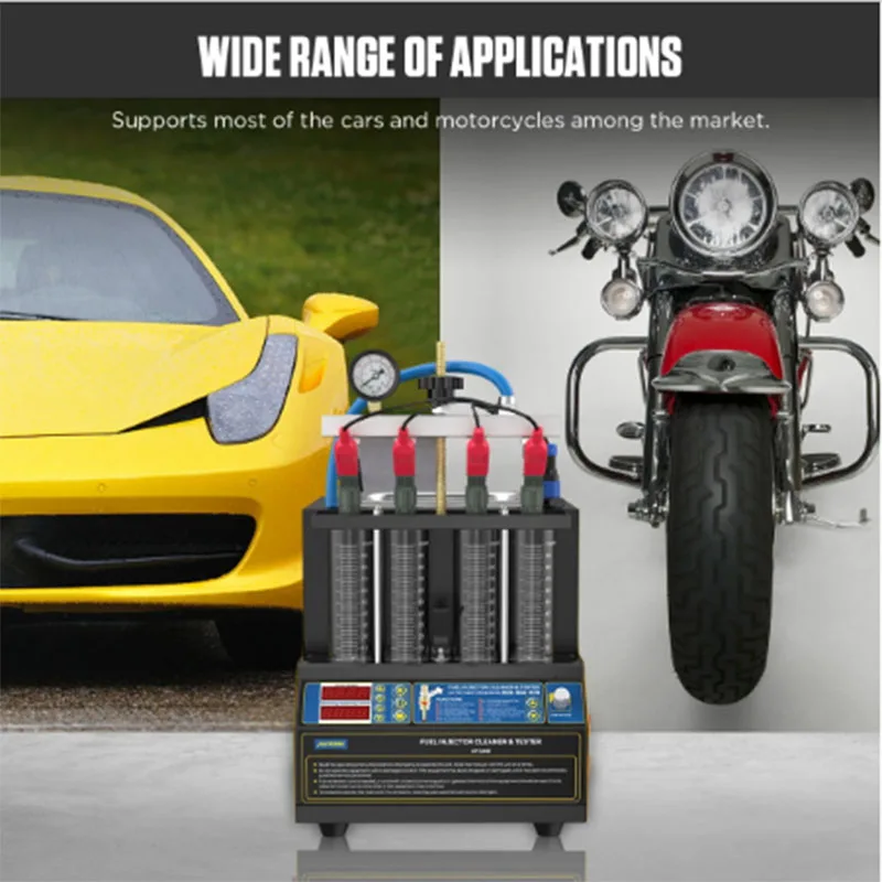AUTOOL CT160 Car Fuel Injector Heating Cleaning & Tester Machine Ultrasonic Cleaner Gasoline Fuel Injector 4-Cylinders 110V 220V