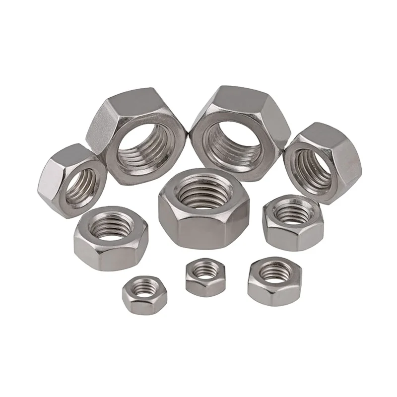 304 316 stainless steel Hexagon hex nut nuts M1.0 M1.2 M1.6 M2 M2.5 M3 M4 M5 M6 M8 M10 M12 M14 M16