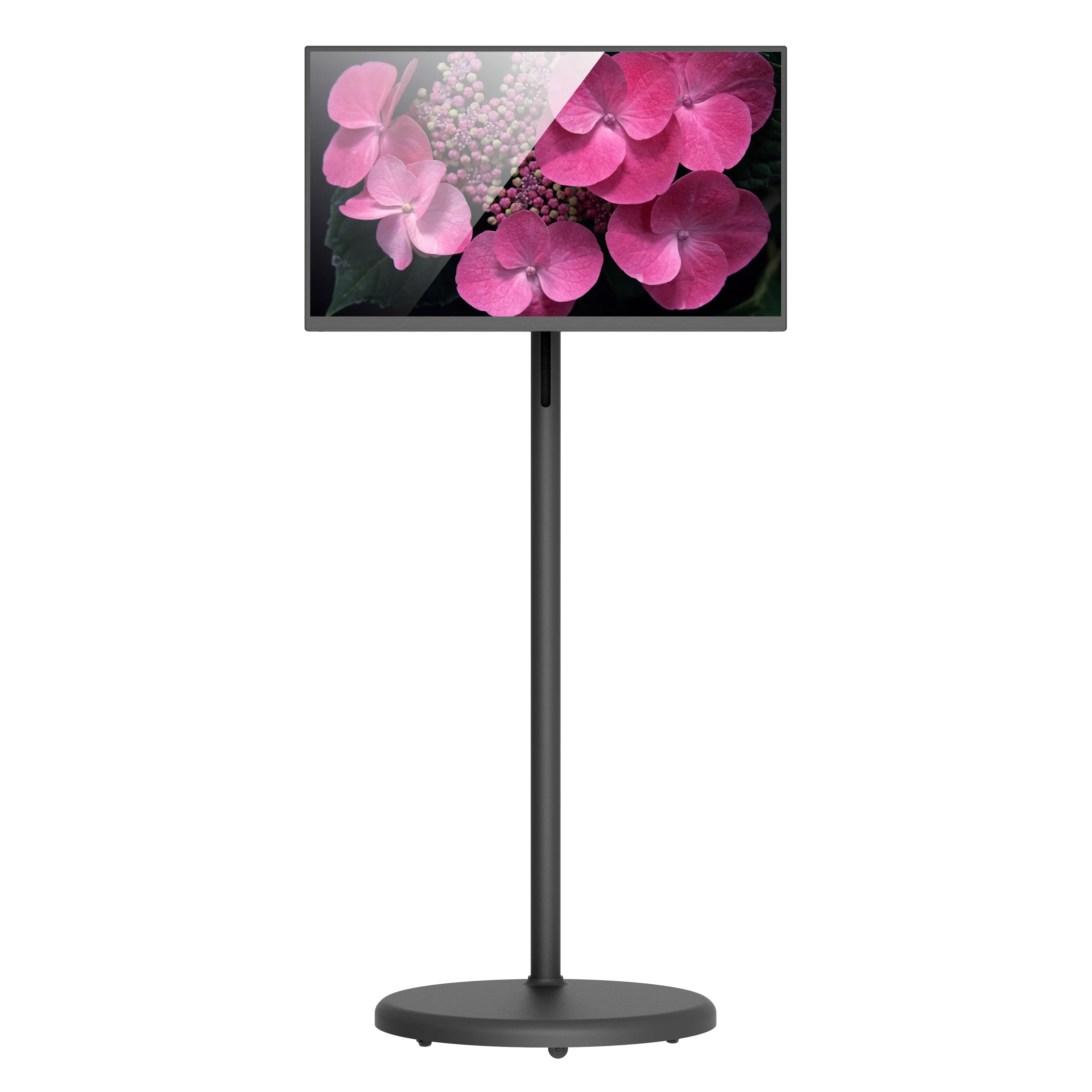 27-32 Inch White Lcd 1080p Portable Tv Floor Standing RotatableSmart Tv For Fitness Game Video Player