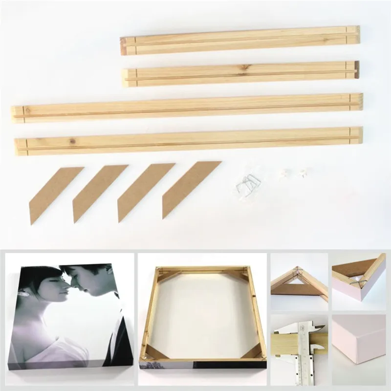 Natural Wood Frame For Wall Canvas Oil Painting Large Size DIY Picture Wall Frame Poster Frame Photo Fame cadre photo R1467