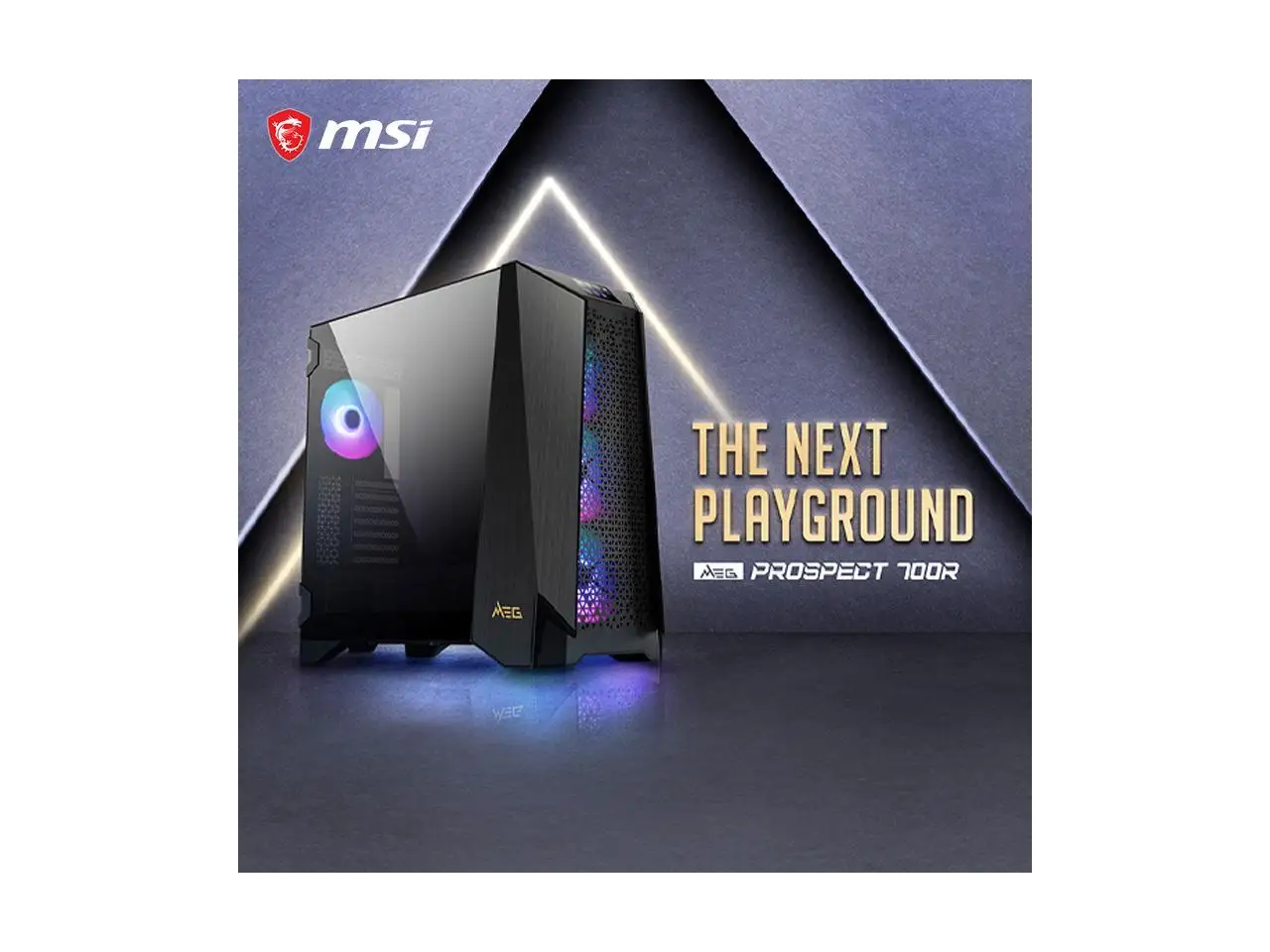 MSI PROSPECT 700R черная сталь/закаленное стекло ATX Mid Tower чехлы-4 аргб Вентиляторы-4 3