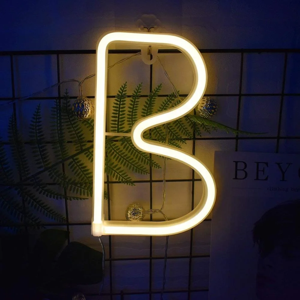 Wall Table hanging decoration alphabetical letter numbers pink/blue/purple/warm white/white/red available led neon sign