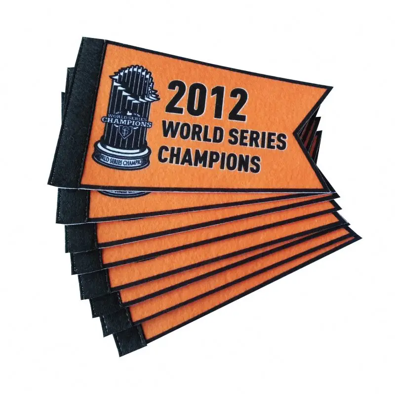 Full color print 30x45cm School Activity  Mini Felt Flag With Logo For Football Games