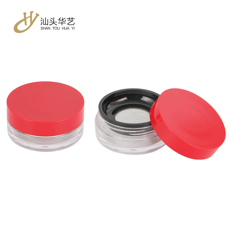 Wholesale Custom Empty Round Loose Powder Container With Sifter loose powder container with brush