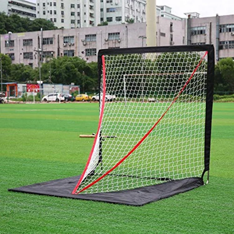 Portable Foldable 4FT Mini Hockey Goal Training High Quality Steel Tube Ice Hockey Goal Lacrosse Goals Knock Down With Net