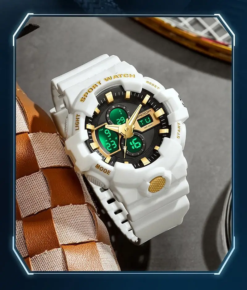 Suxuan Sanda 3131 Fashion Mens Watches Led Sport Waterproof Watches Top Luxury Brand Digital Male Quartz Wrist Watch Relogi