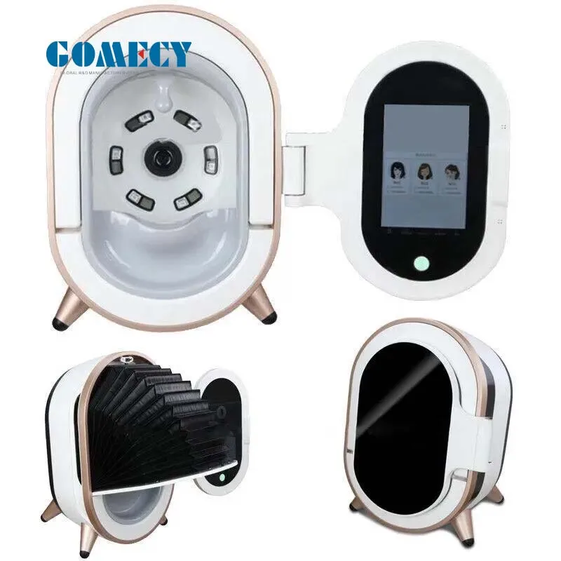 GOMECY Skin Analysis Test System Tool Supplier Analyzer 3D Digital Face Analysis Scanner Device With 24 Million Pixel Camera