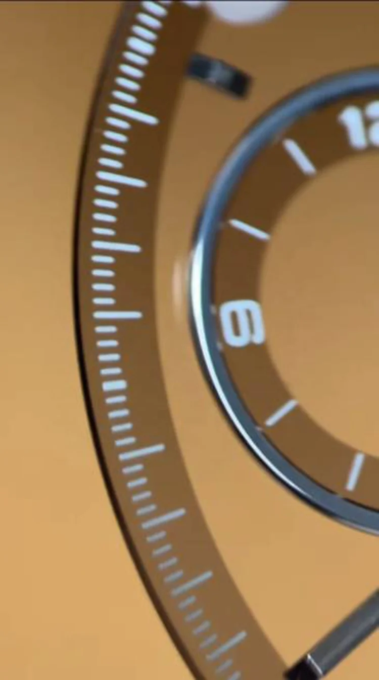 High-end Sapphire Glass Material Tinted Metal Circles Sub-dials White Markings See-through Pad Printing Watch Dial 28.5mm*0.4mm