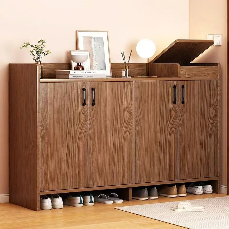 Fashion modern wooden board living room dining room furniture 30 pairs large volume 4 doors 2 drawers shoes rack cabinets