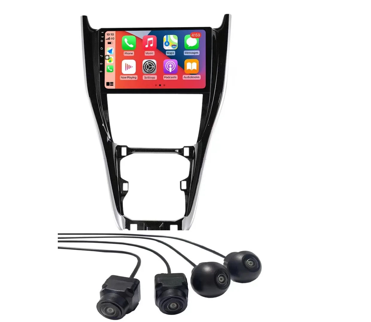 10 1 дюймов Android 13 автомобильный dvd-плеер для Toyota Harrier 2013-2018 мультимедийный видео GPS навигация + 360 панорамная камера