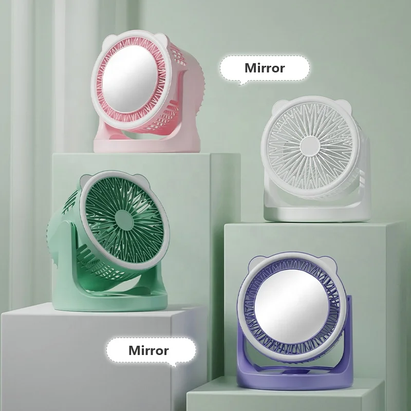 Type-c Portable Cooling Mini Sirocco Fan New Arrival Outdoor Rechargeable Sport Plastic Brushless Motor White 5V Desktop fan