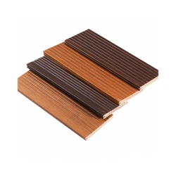 Wood Plastic Composite WPC Bamboo Decking Walkway Hotel Resort Deep Carbonization Bamboo Flooring Deck