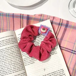 Strawberry Bear Cute Colic Scrunchie Corduroy Head Tie Korean Girls