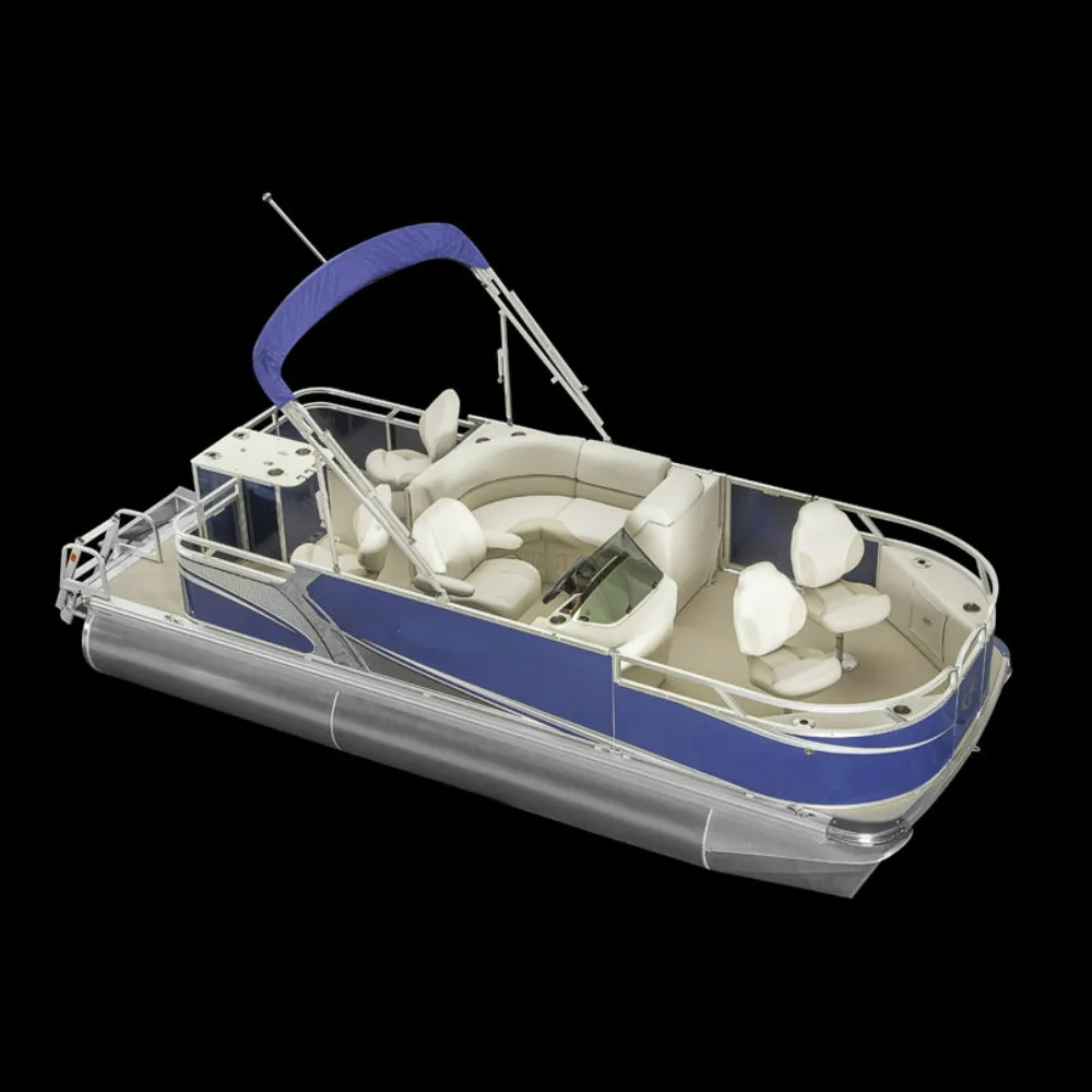 19 Feet Luxury Aluminium Pontoon Boat Fishing With Trailer