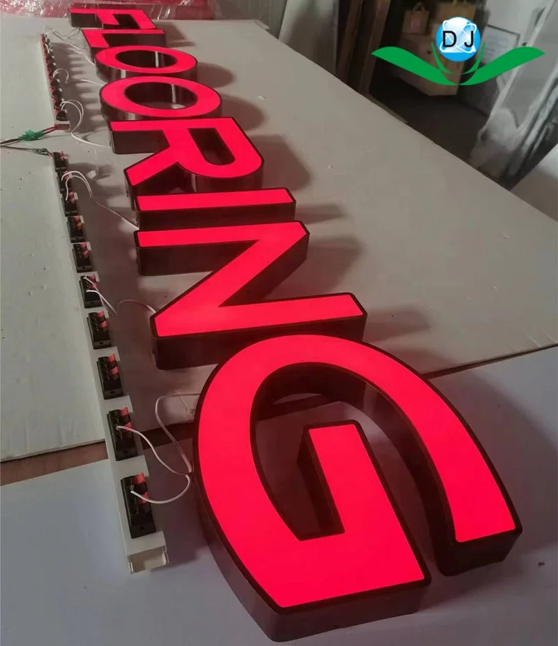 channel lit sign restaurant led letter sign Custom Size led channel letter and Acrylic signage,stainless steel sign letters