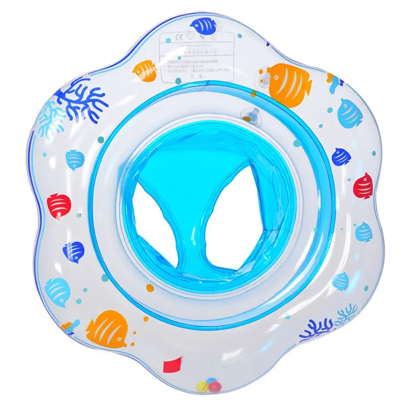 B01 R inflatable collar Ring Pool Swim Ring with Safety Seat for Baby Age 6-36 Month Double Airbag Suitable Baby Swim
