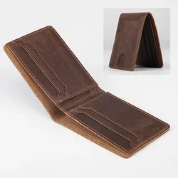 С функцией блокировки RFID мужские кошельки из натуральной кожи, изготовленные на заказ минималистский Тонкий Двойные мужской кошелек из натуральной кожи для мужчин