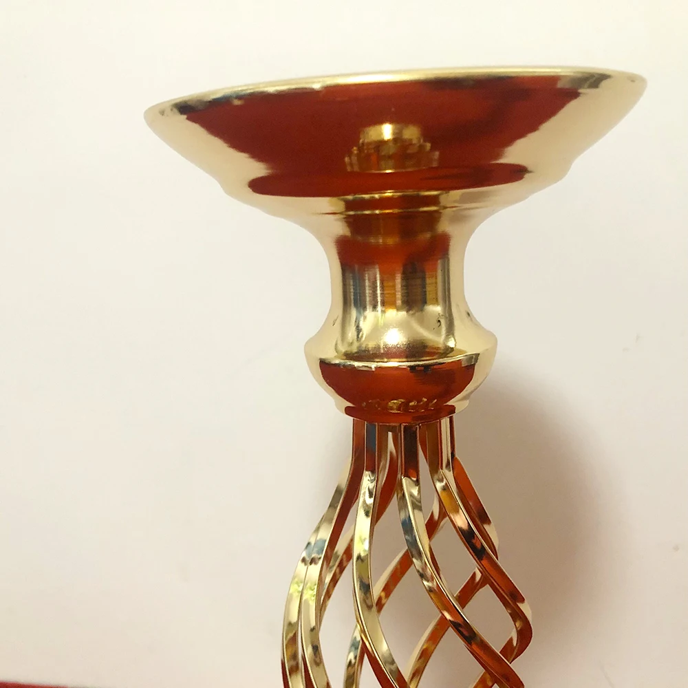 Metal Vase Wedding Table Flower Stand Centerpieces With Round Square Glass Candle Holder Chrome