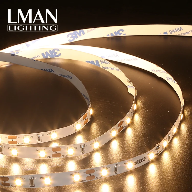 Living Room Decoration Pcb Bare Board 8mm Width Warm White Light Dc 12v 24v 4.8w Smd 2835 Led Strip Light