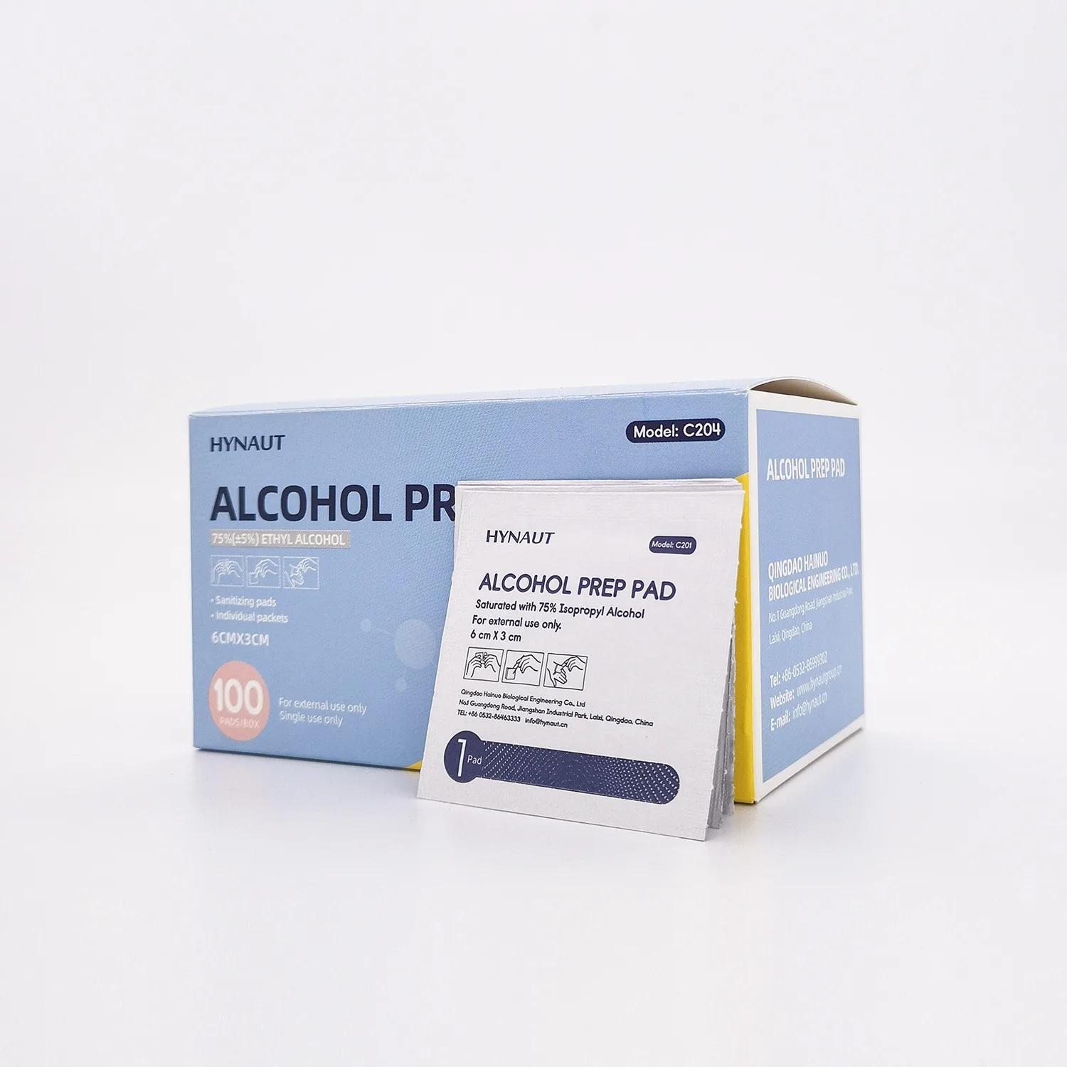 Hynaut Pads Nail Isopropyl Custom Machine With Logo For Nails Private label Package alcohol for glasses phone cleaning