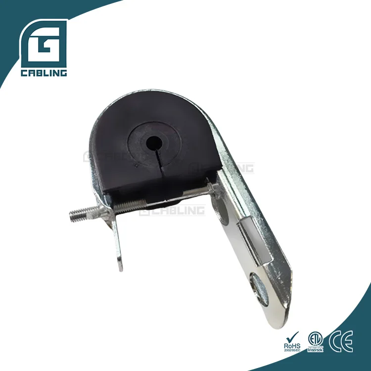 Gcabling fibra optica Overhead line J hook Suspension Clamp fiber optic clamp for fiber cable