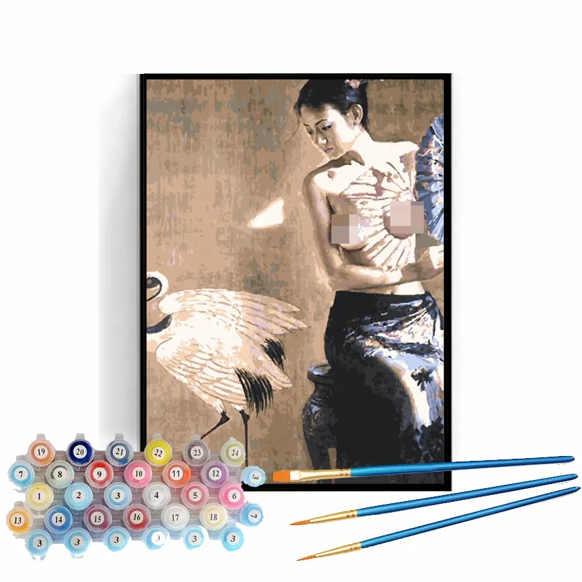 Hot Popular Canvas Painting Quality Canvas Painting Hand Work Sex Nude Art Wall Decor Hand Painted Oil Painting By Numbers