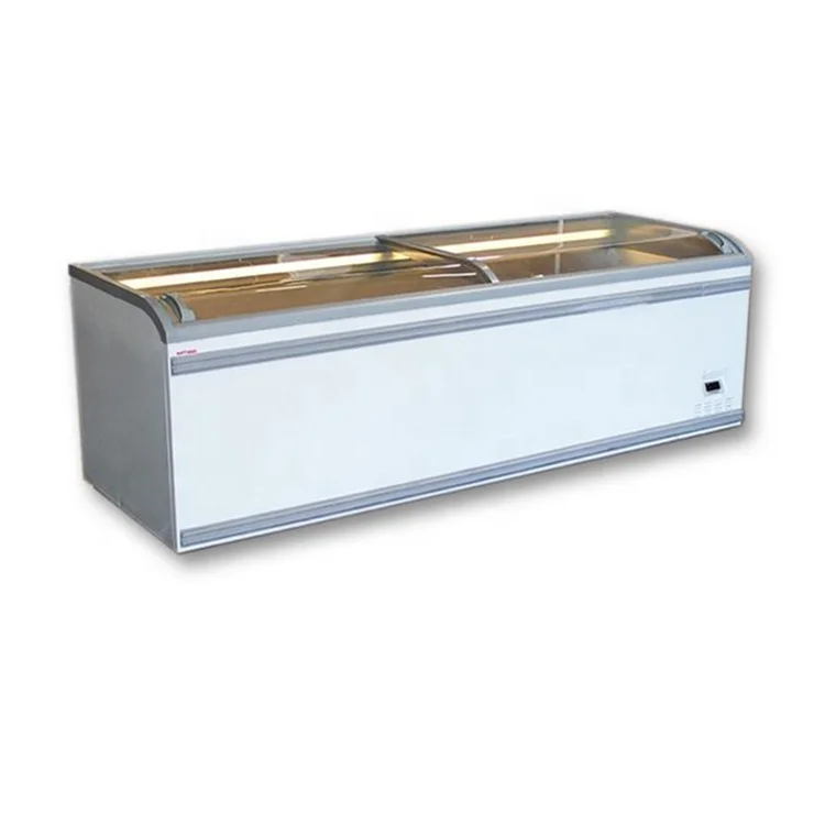 Автоматический глубокий холодильник, морозильная камера для продажи с двойными стеклянными дверями