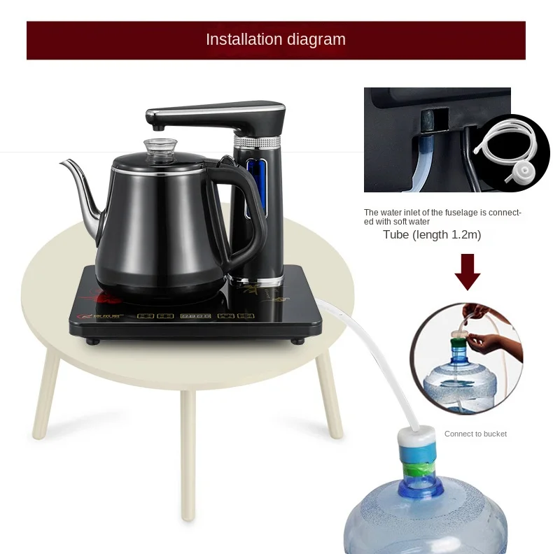 New Arabic custom 1L large capacity double wall vacuum thermos tea coffee pot glass inner plastic hot water kettle with LED lid