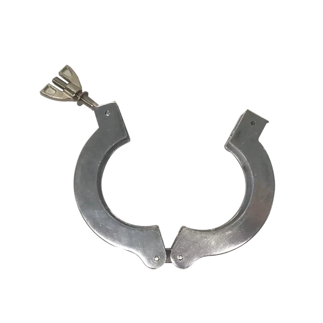 Stainless Steel Two Piece Pipe Clamps Hydraulic Twin-screw Tube Clamp Connectors Industrial Pipe Support