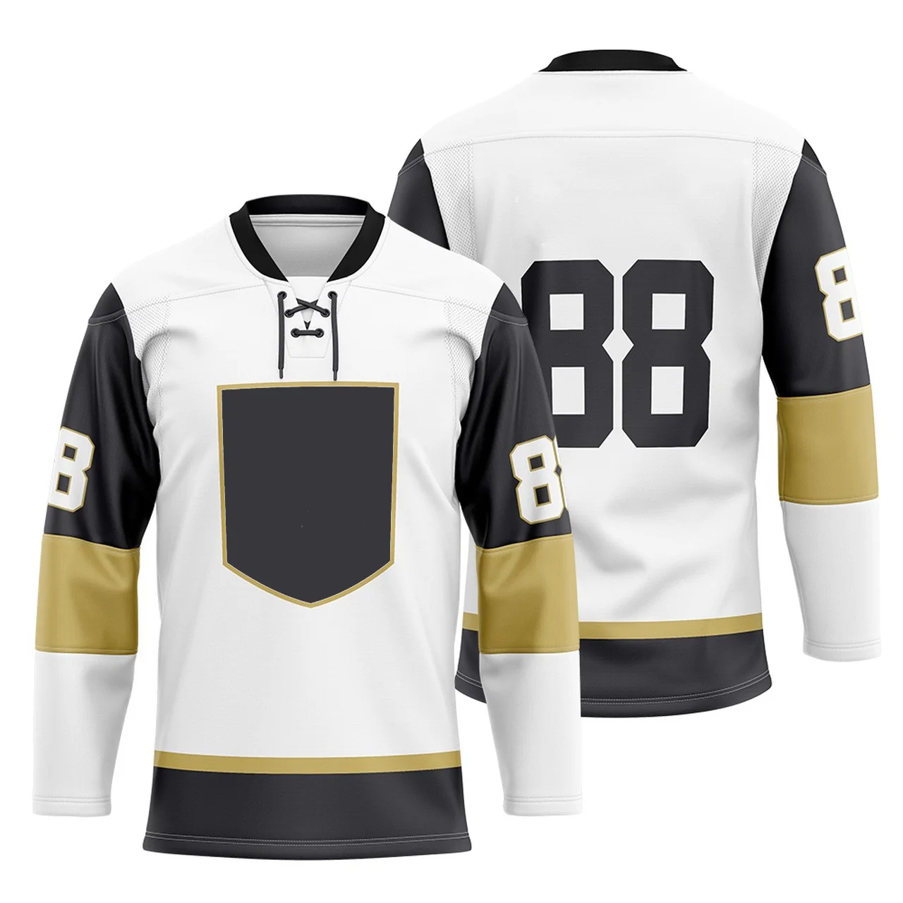 high quality sublimation ice hockey uniform custom logo embroidery team name breathable mesh ice hockey jersey