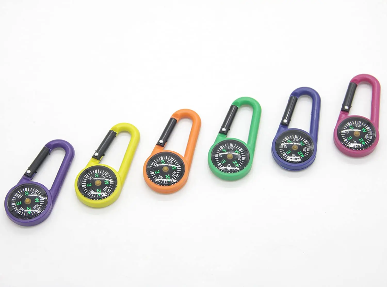 Portable Mini Compass Carabiner Quick Release Buckle Keychain Outdoor Travelling