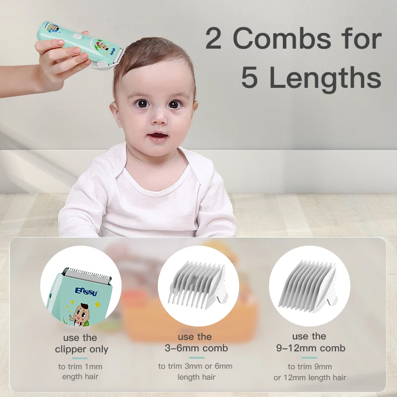 Baby Hair Clippers Quiet Trimmer for Kids and Children Waterproof Rechargeable Cordless Haircut Mathine for Toddler and Boy