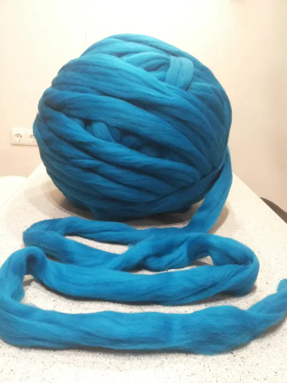 
Merino wool yarn super chunky for hand knitting wool roving giant yarn 