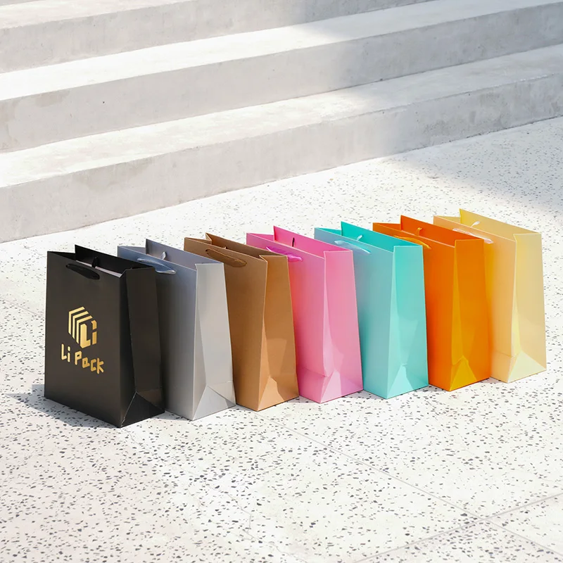 Lipack Boutique популярный торговый Арт Бумажный Мешок Персонализированная подарочная упаковка бумажные пакеты