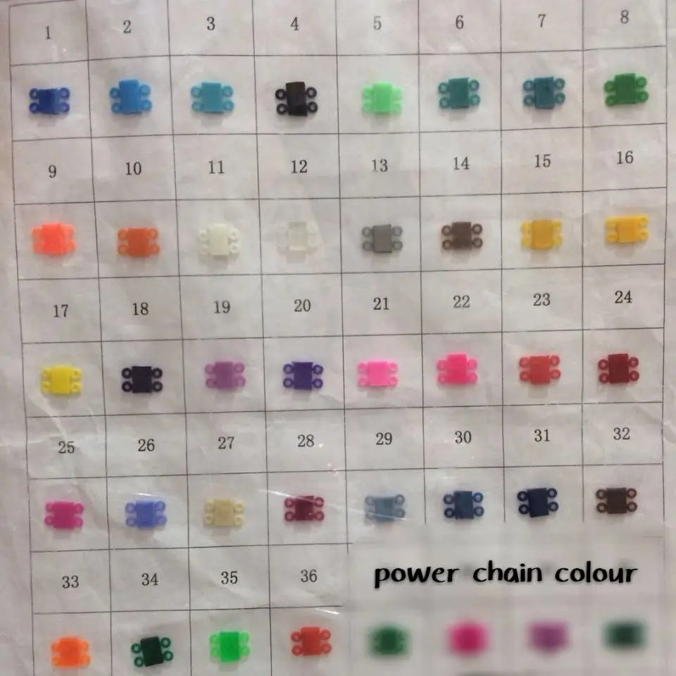 Colorful Super Elastic Orthodontic Power Chain with short,long ,closed size