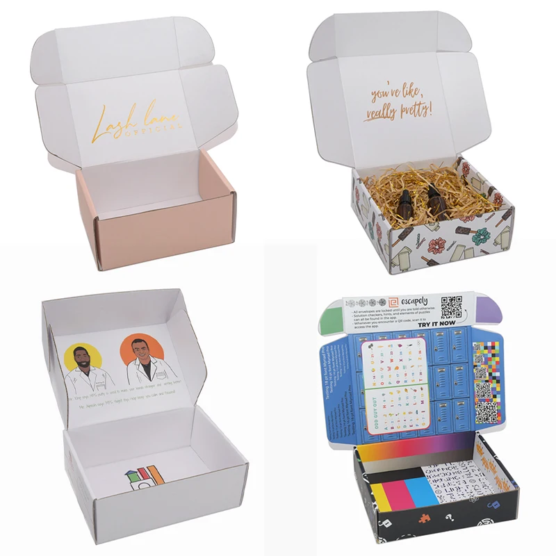 Reasonable Price General Suppliers Paper Purple Cardboard Mailing Print Packing And Corrugated Mailer Box Shipping Boxes