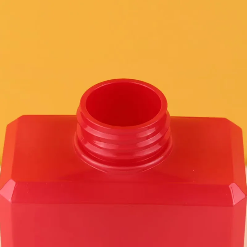 Custom 500ml Plastic Clear Body Wash Bottle Cosmetics Containers Packaging Flat Shampoo Design Screen Printing Pump Sprayer Hair